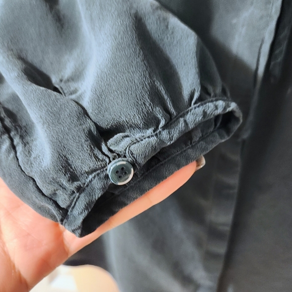 ARITZIA BABATON 100% SILK LONG SLEEVE BLOUSE TOP - Picture 5 of 8